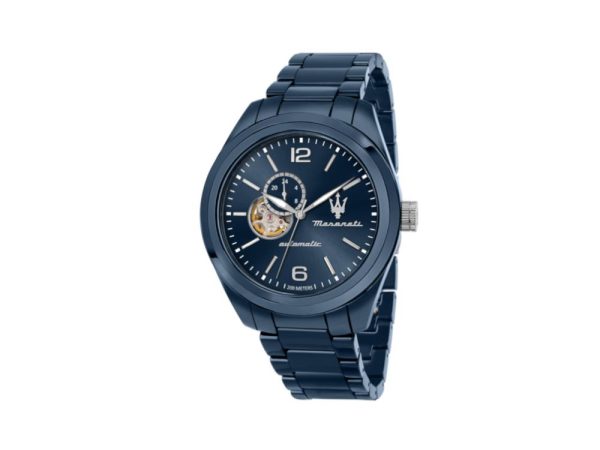 Big savings on quality Maserati Traguardo Automatic Watch, Blue, 45 mm,  Sapphire Crystal, R8823150002 is your best choice